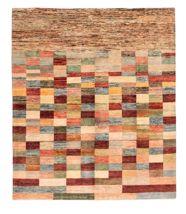 Hand knotted 7'8x6'4 ft Modern Art Sheep Wool Rug 238x196 cm Area rug Carpet