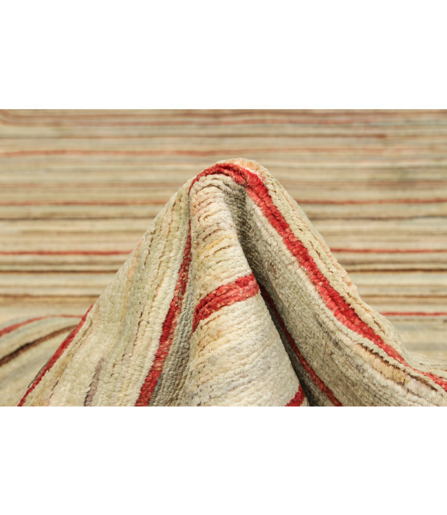 Hand knotted 8'3x6'5 ft Modern stribe Sheep Wool Rug 255x200 cm Area rug Carpet