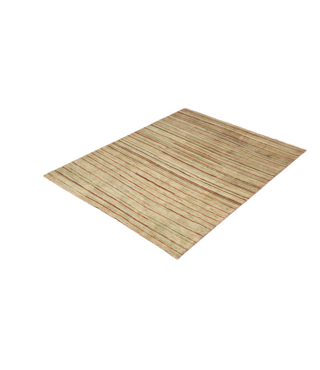 Hand knotted 8'3x6'5 ft Modern stribe Sheep Wool Rug 255x200 cm Area rug Carpet