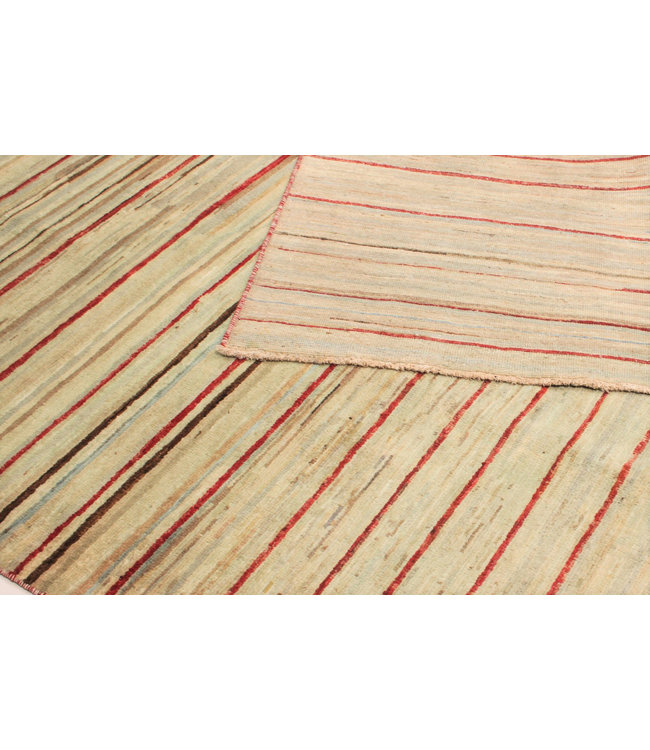 Handgeknoopt Modern stribe tapijt 255x200 cm  oosters kleed vloerkleed