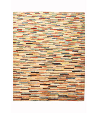 Hand knotted 8'1x6'4ft Modern Multicolor best Wool Rug 247x196cm Area rug Carpet