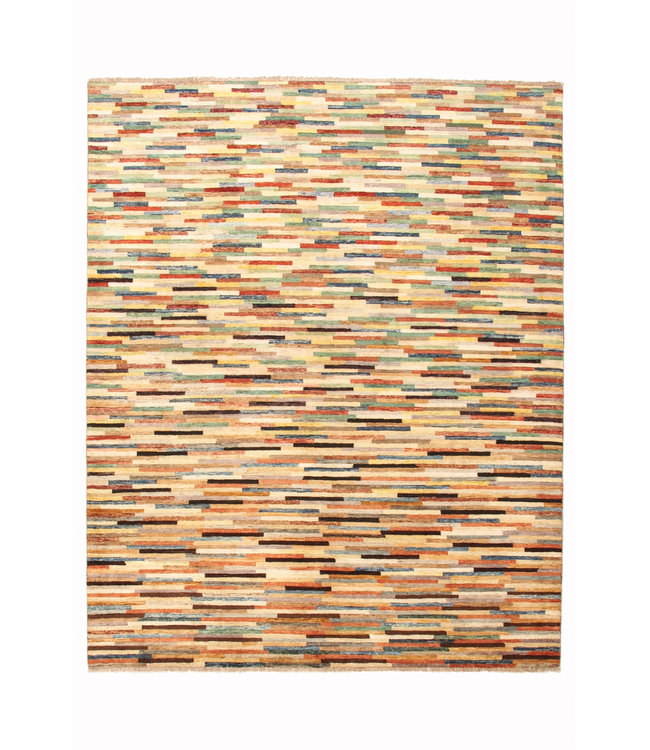 Hand knotted 8'1x6'4ft Modern Multicolor best Wool Rug 247x196cm Area rug Carpet