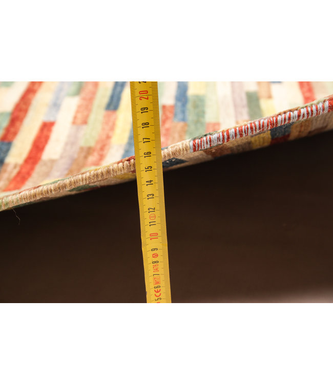 Hand knotted 8'1x6'4ft Modern Multicolor best Wool Rug 247x196cm Area rug Carpet