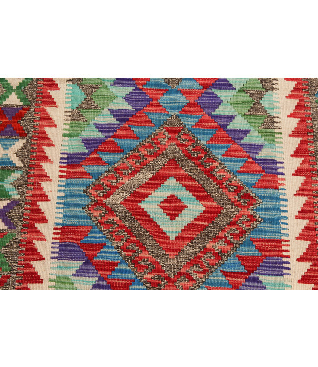 Handmade Multi color Afghan Kilim Area Rug 149x100 cm Geometric 100% Wool Tribal