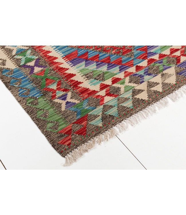 Handmade Multi color Afghan Kilim Area Rug 149x100 cm Geometric 100% Wool Tribal