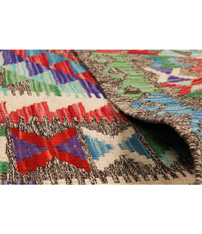 Handmade Multi color Afghan Kilim Area Rug 149x100 cm Geometric 100% Wool Tribal