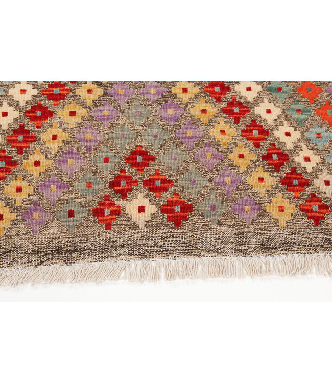 Handmade Multi color Afghan Kilim Area Rug 100x84 cm Traditional 100% Wool