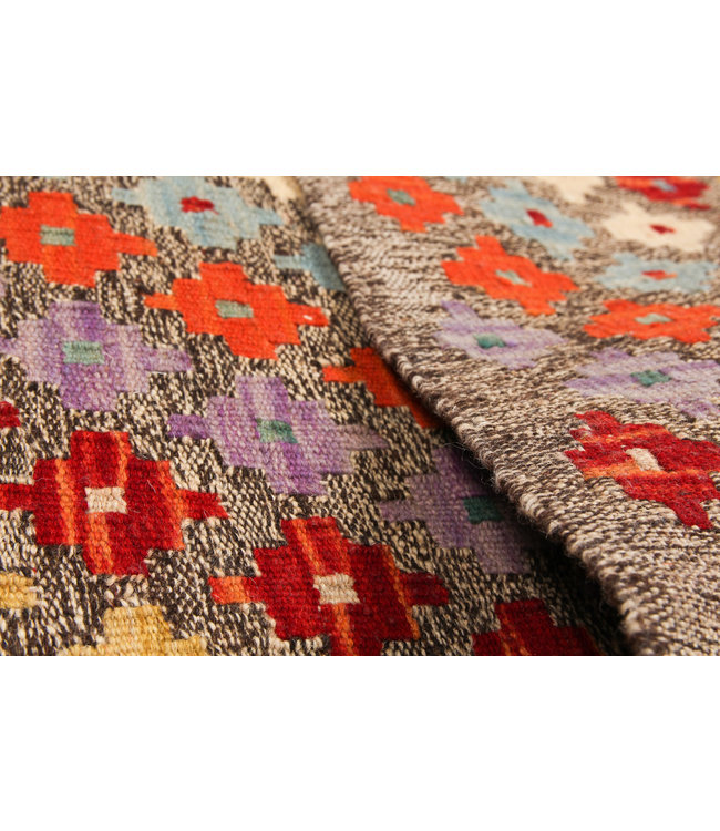 Handmade Multi color Afghan Kilim Area Rug 100x84 cm Traditional 100% Wool