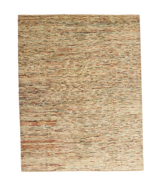 Hand knotted 8'4x6'6 ft Modern stribe Sheep Wool Rug 258x202 cm Area rug Carpet