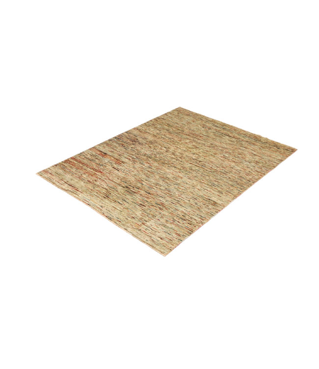 Hand knotted 8'4x6'6 ft Modern stribe Sheep Wool Rug 258x202 cm Area rug Carpet