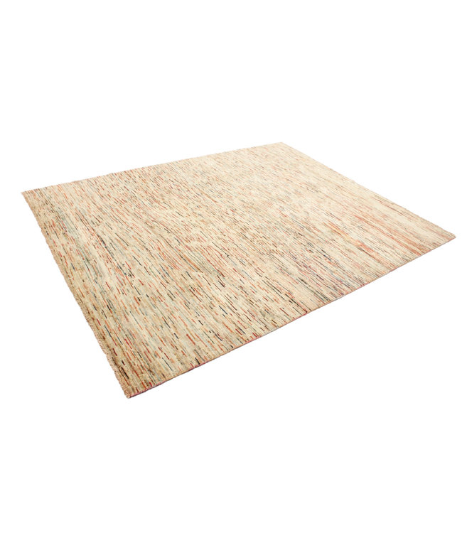 Hand knotted 8'4x6'6 ft Modern stribe Sheep Wool Rug 258x202 cm Area rug Carpet
