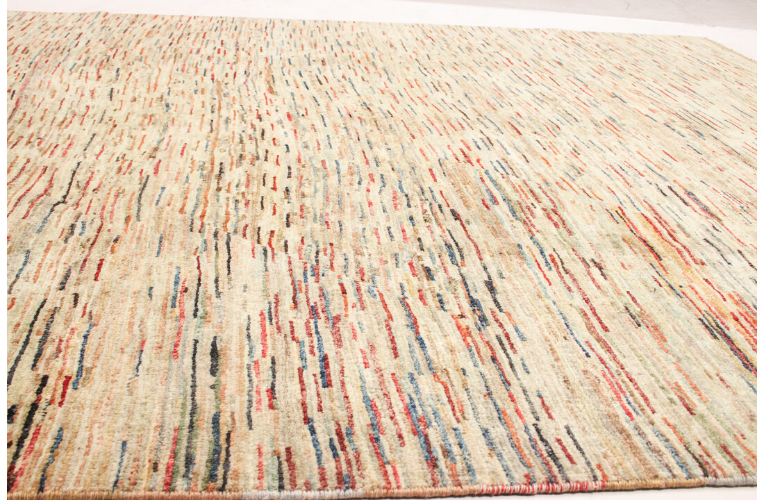 Handgeknoopt Modern stribe tapijt 258x202 cm oosters kleed vloerkleed
