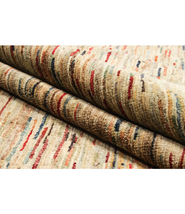 Hand knotted 8'4x6'6 ft Modern stribe Sheep Wool Rug 258x202 cm Area rug Carpet