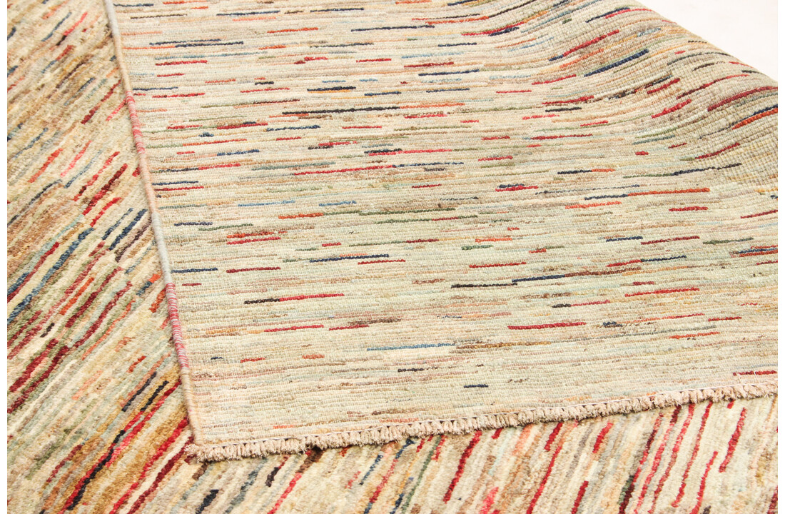 Handgeknoopt Modern stribe tapijt 258x202 cm oosters kleed vloerkleed