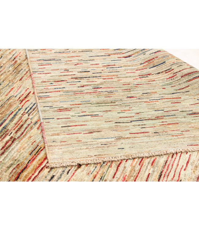 Handgeknoopt Modern stribe tapijt 258x202 cm  oosters kleed vloerkleed