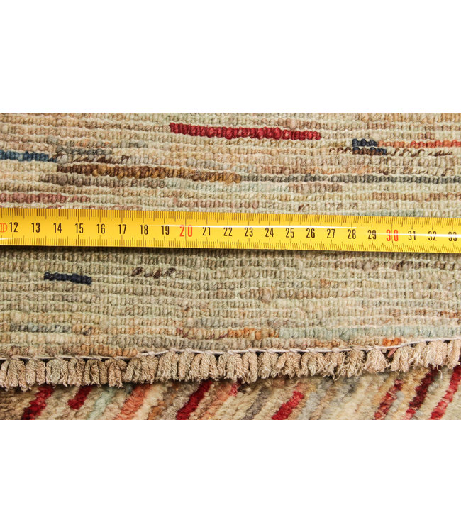 Hand knotted 8'4x6'6 ft Modern stribe Sheep Wool Rug 258x202 cm Area rug Carpet