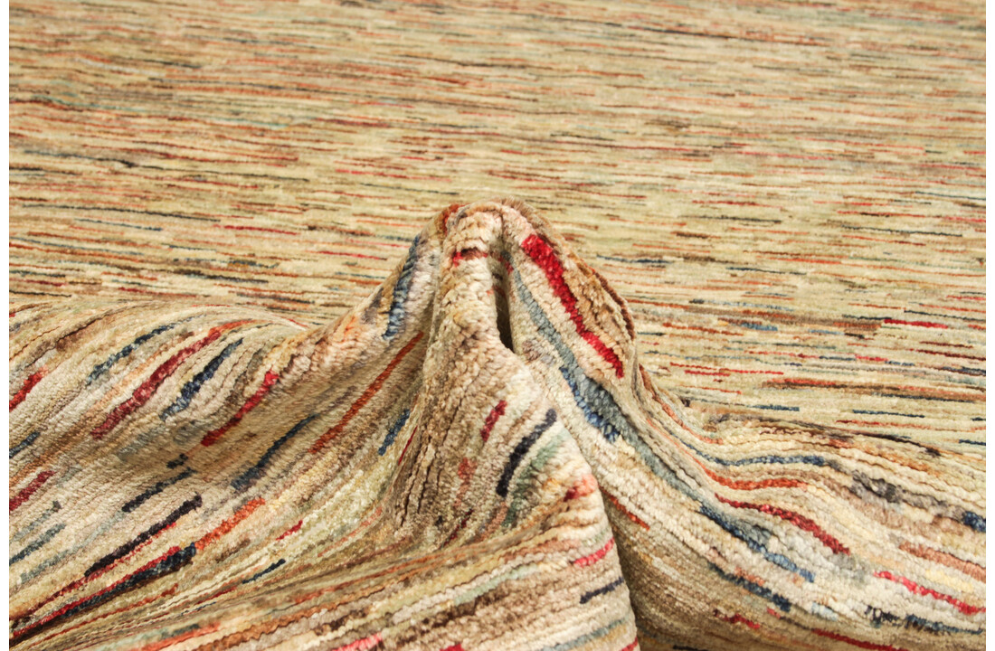 Handgeknoopt Modern stribe tapijt 258x202 cm oosters kleed vloerkleed