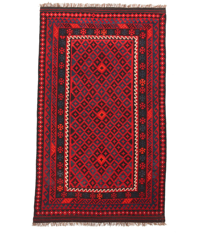 7'32x4'43 Sheep Wool Handwoven Multicolor Traditional Afghan kilim Area Rug
