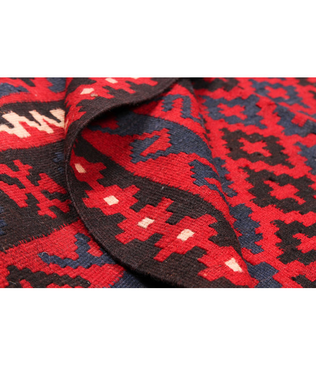 7'32x4'43 Sheep Wool Handwoven Multicolor Traditional Afghan kilim Area Rug