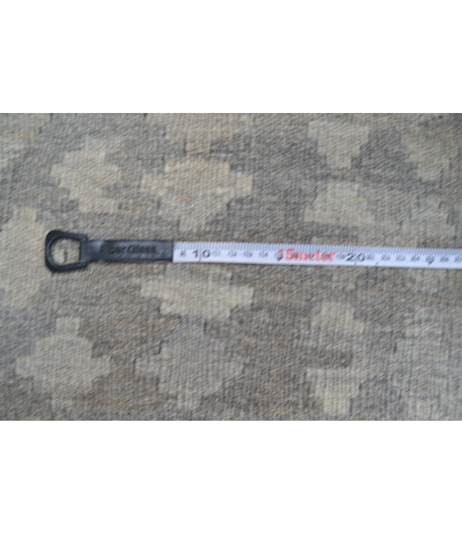 9'51x6'63 Sheep Wool Handwoven Natural Gray color Afghan kilim Area Rug Carpet