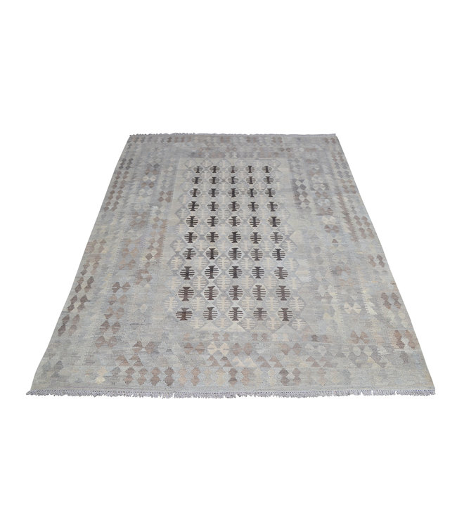 Grau natürlich kelim teppich 297x206 cm afghan kilim teppich