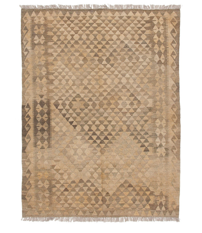 6'59x5'12 Sheep Wool Handwoven Natural color Afghan kilim Area Rug Carpet