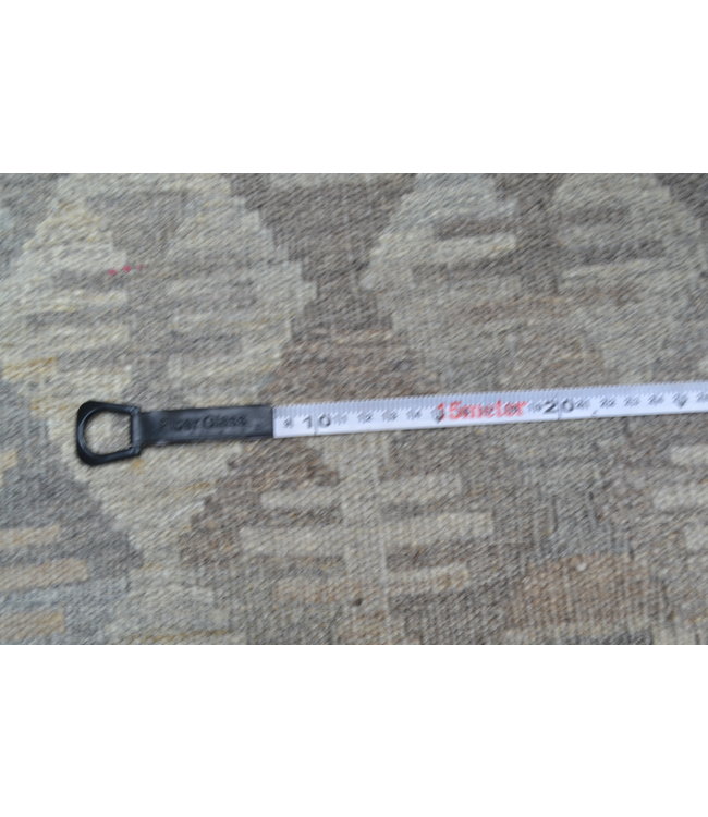 9'97x6'76 Sheep Wool Handwoven Natural Gray color Afghan kilim Area Rug Carpet