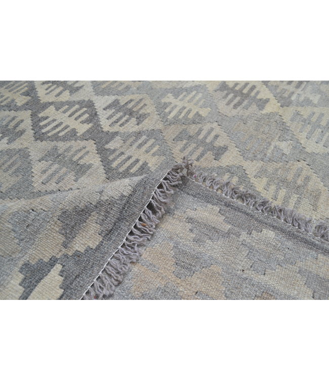 9'85x6'69 Sheep Wool Handwoven Natural Gray color Afghan kilim Area Rug Carpet