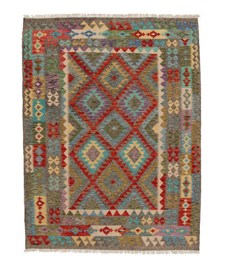 exclusive  Vloerkleed Tapijt Kelim 202x153 cm Kleed Hand Geweven Kilim