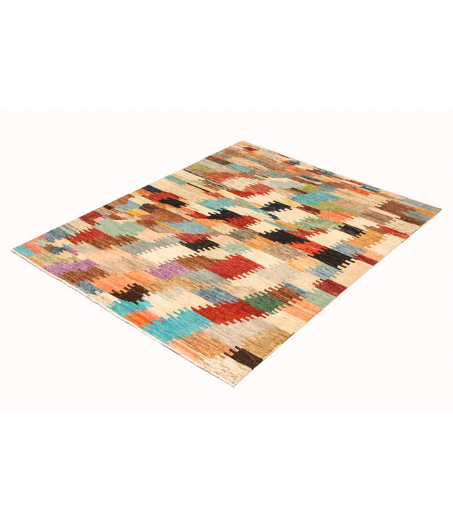 Hand knotted 8'1x6'4 Modern Art Deco Sheep Wool Rug 247x198 cm Area Rug Carpet