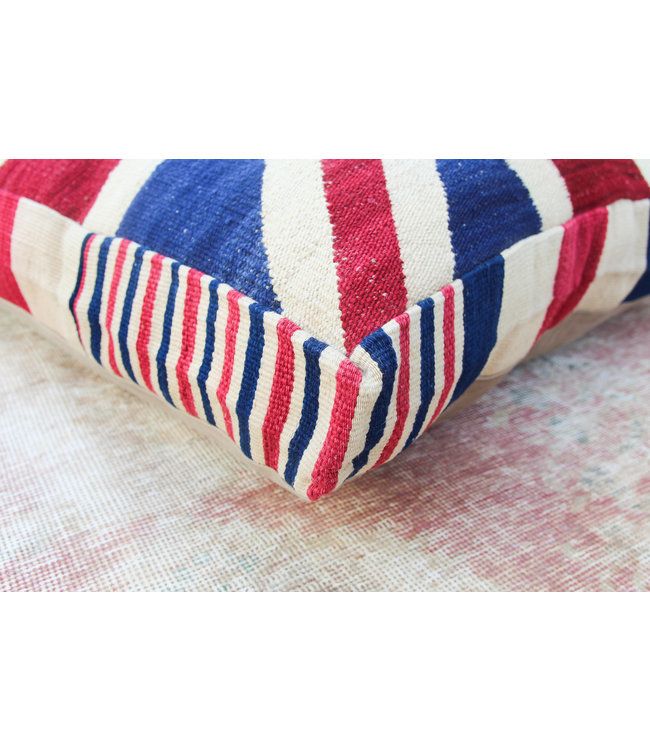 70x70 x 15 cm Handmade pouf Floor cushion kelim kilim Ottoman footstool Vintage