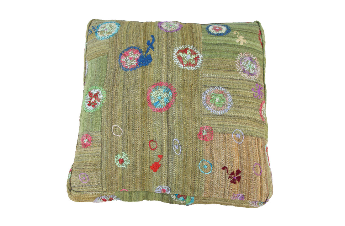 70x70 x 15 cm poef vloerkussens Ottoman vintage kelim
