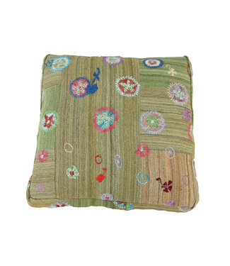 70x70 x 15 cm Handmade pouf Floor cushion kelim kilim Ottoman footstool Vintage