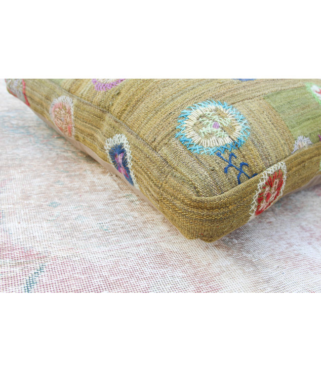 70x70 x 15 cm Handmade pouf Floor cushion kelim kilim Ottoman footstool Vintage
