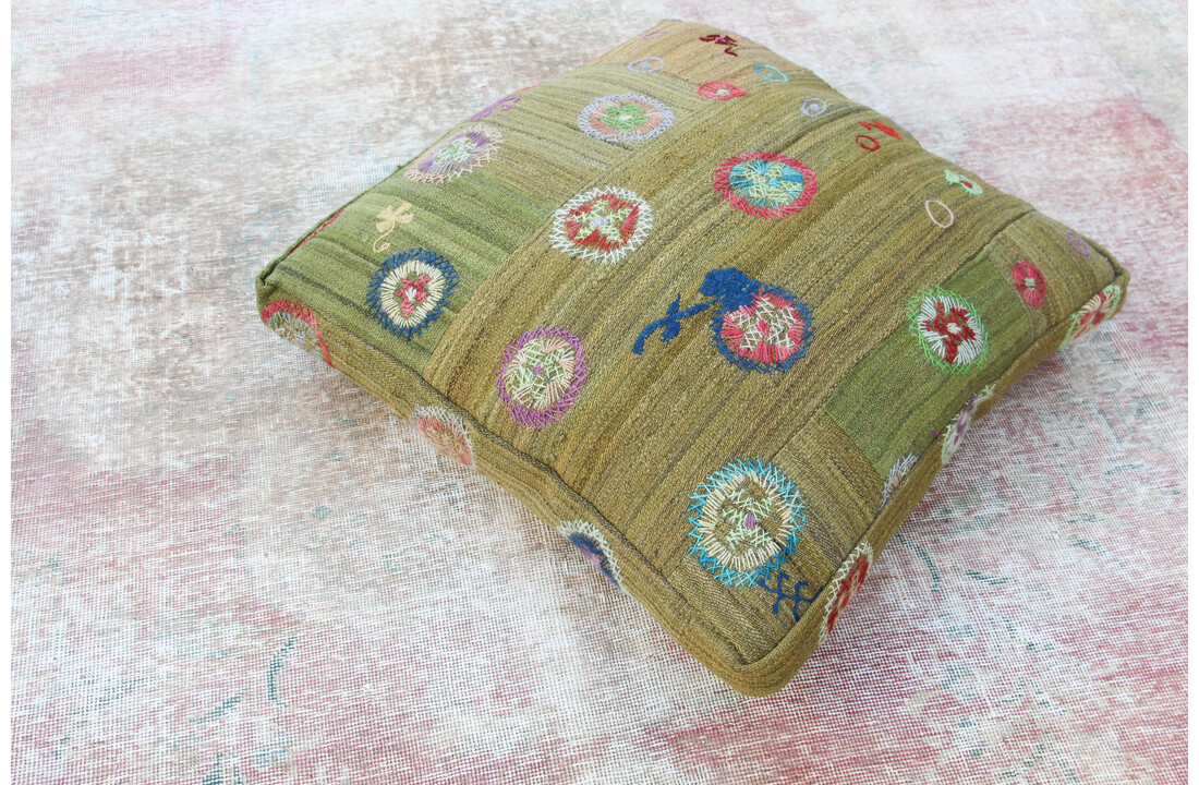 70x70 x 15 cm poef vloerkussens Ottoman vintage kelim