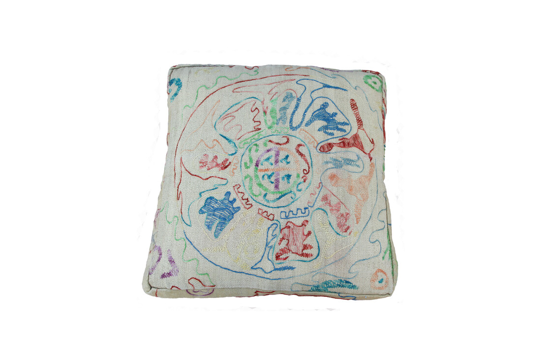 70x70 x 15 cm poef vloerkussens Ottoman vintage kelim