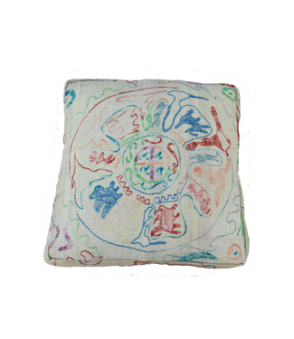 70x70 x 15 cm poef vinatge kissens pouf