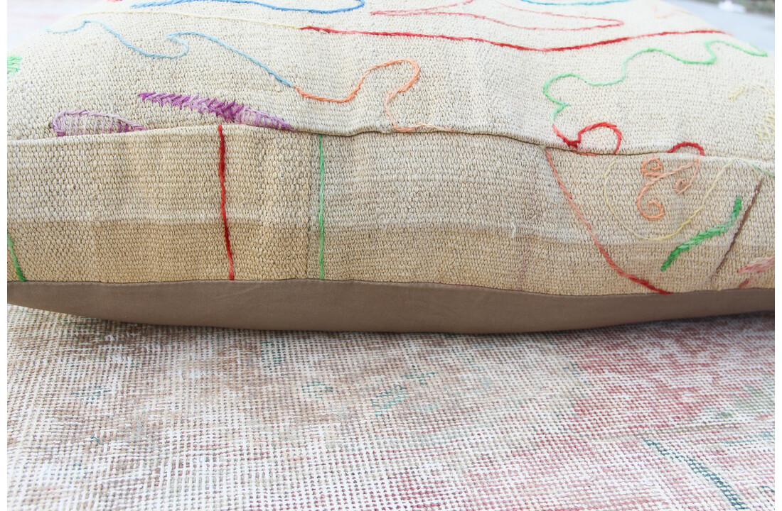 70x70 x 15 cm poef vloerkussens Ottoman vintage kelim