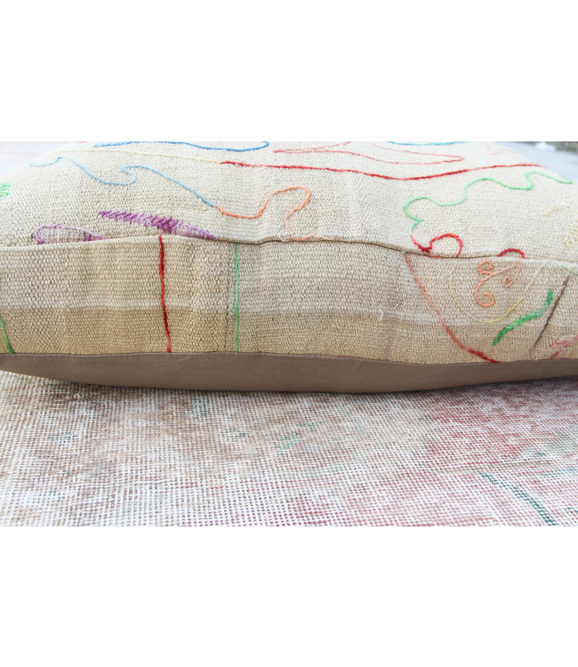 70x70 x 15 cm poef vloerkussens Ottoman vintage kelim