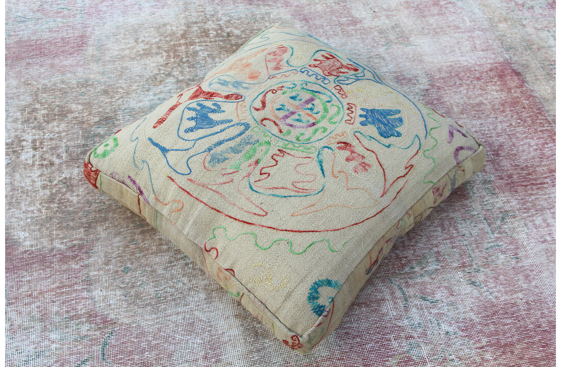 70x70 x 15 cm poef vloerkussens Ottoman vintage kelim