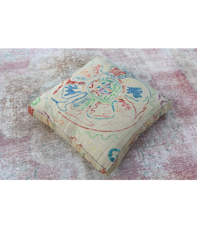 70x70 x 15 cm Handmade pouf Floor cushion kelim kilim Ottoman footstool Vintage