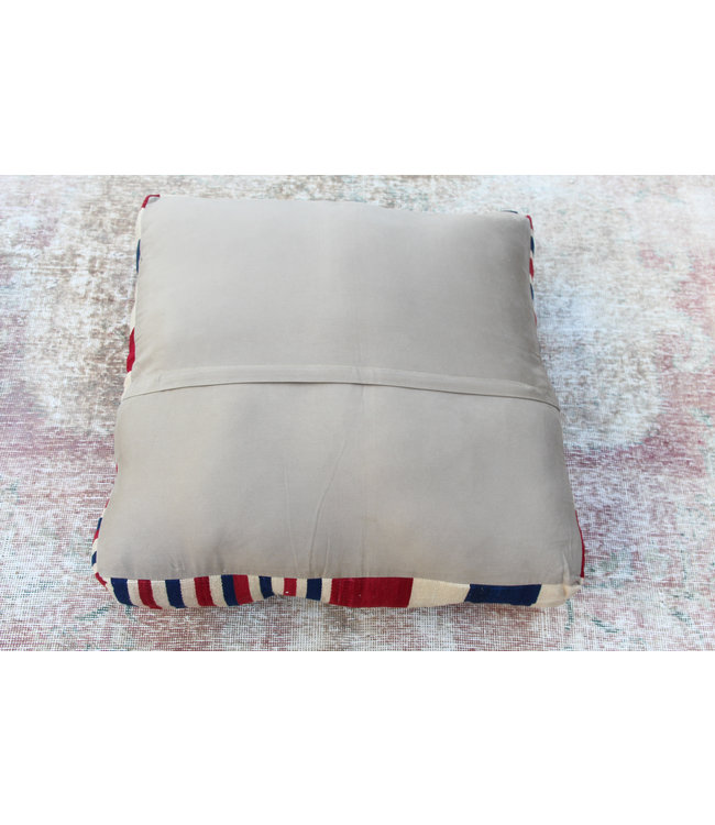 70x70 x 15 cm Handmade pouf Floor cushion kelim kilim Ottoman footstool Vintage