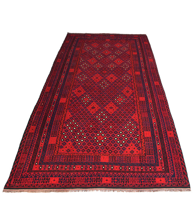 17'01x8'60 Sheep Wool Handwoven Multicolor Traditional Afghan kilim Area Rug