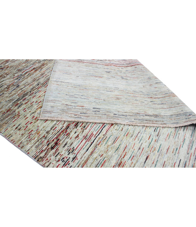 Hand knotted 8'2x6'5 ft Modern Art Sheep Wool Rug 252x200 cm Area rug Carpet