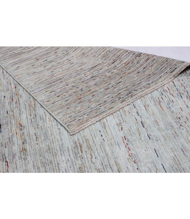 Hand knotted 8'2x6'6 ft Modern Art Sheep Wool Rug 252x204 cm Area rug Carpet