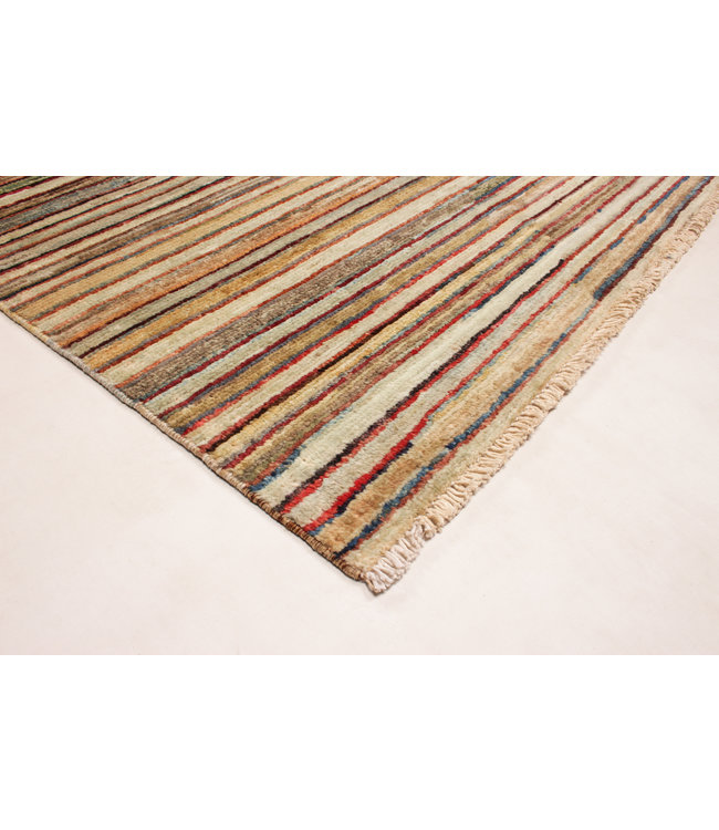 Handgeknoopt Modern Stribe tapijt 252x197 cm  oosters kleed vloerkleed