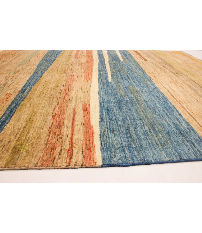 Hand knotted 8'3x6'0 ft Modern Art Sheep Wool Rug 256x183 cm Area rug Carpet
