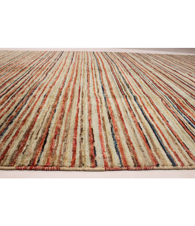 Hand knotted 8'1x6'6 ft Modern Art Sheep Wool Rug 247x202 cm Area rug Carpet