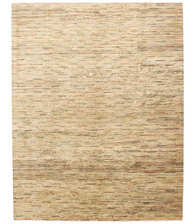 Hand knotted 8'4x6'6 ft Modern Stribe Sheep Wool Rug 257x204 cm Area rug Carpet