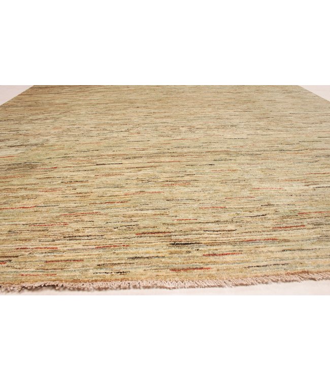 Handgeknoopt Modern Stribe tapijt 257x204 cm  oosters kleed vloerkleed